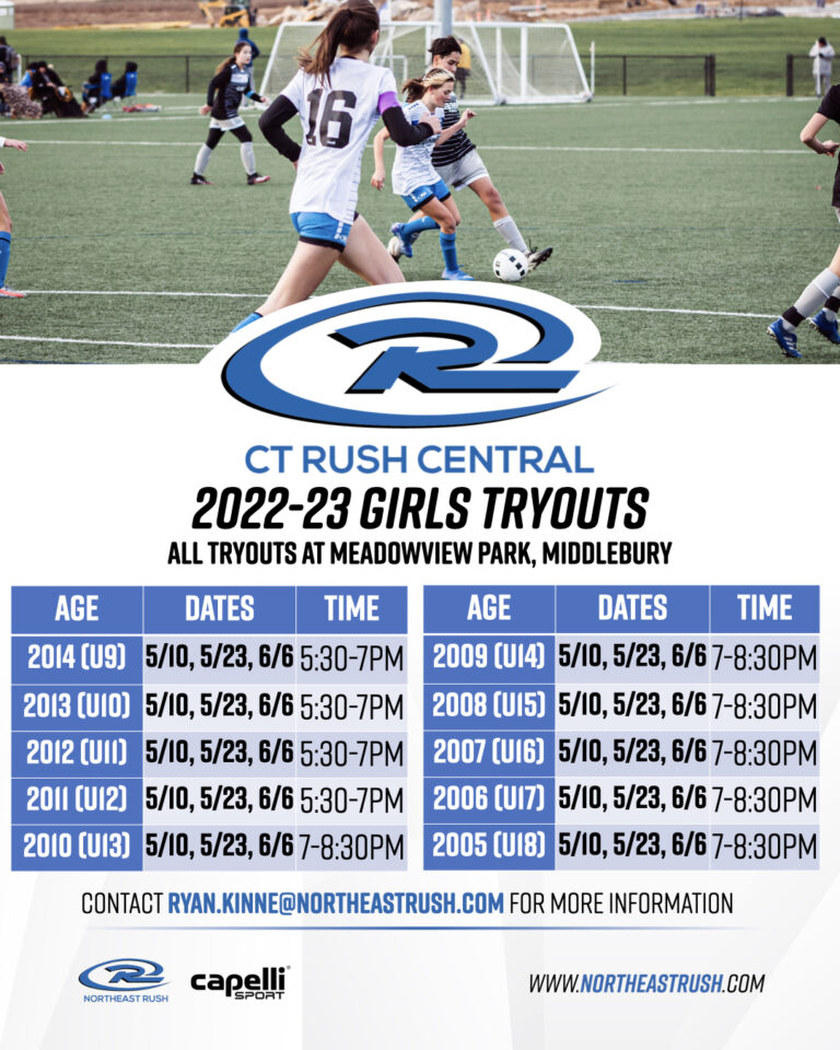 CT Rush Central Tryouts Are Announced Northeast Rush Soccer